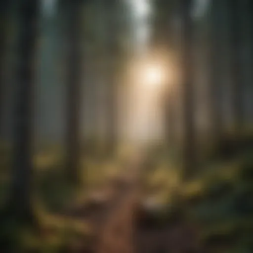 A serene forest illustrating sustainable practices