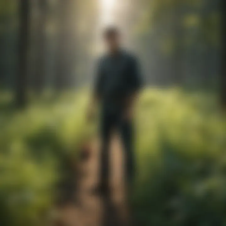 A farmer assessing the environmental impact of herbicide use