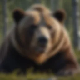 Majestic bear roaming in the wilderness of Canada