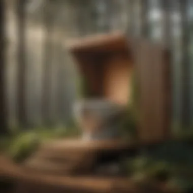 Innovative Composting Toilet Design Illustration of composting toilet design