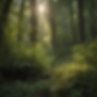 Burgess shrubs in a forest setting showcasing diverse foliage