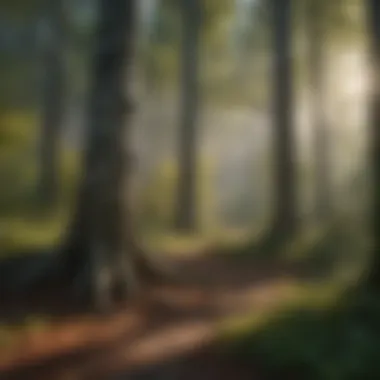 The Impact of Calcium on Tree Vitality Healthy forest with vibrant trees showcasing the effects of calcium fertilization