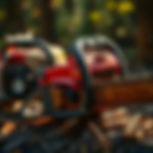 Vintage chainsaw showcasing its historical evolution