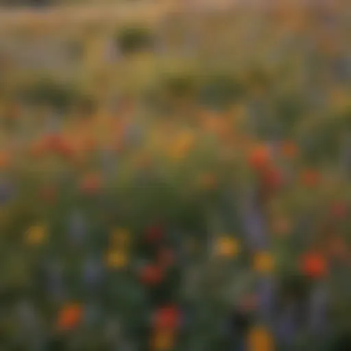 Vibrant meadow filled with diverse wildflowers