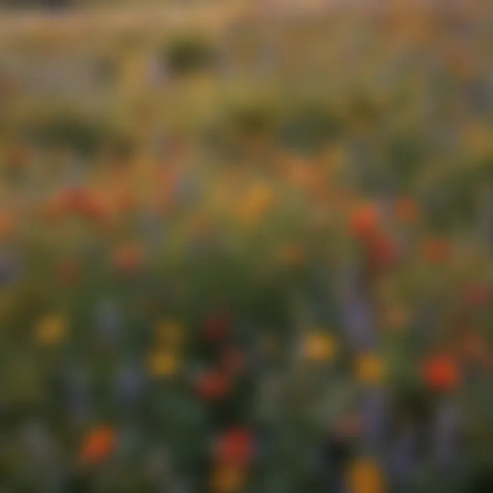 Vibrant meadow filled with diverse wildflowers