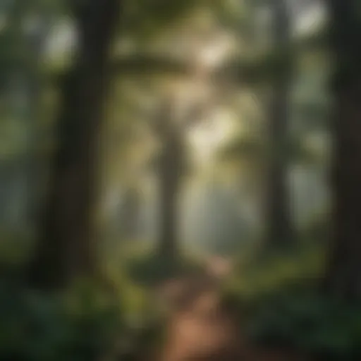 A diverse canopy showcasing various tree species