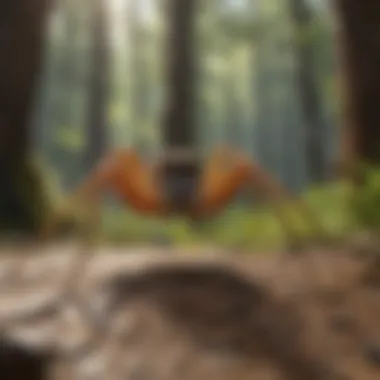 Spider in its natural forest habitat