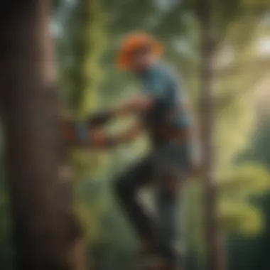 Professional Tree Trimming Techniques Professional arborist performing tree trimming techniques