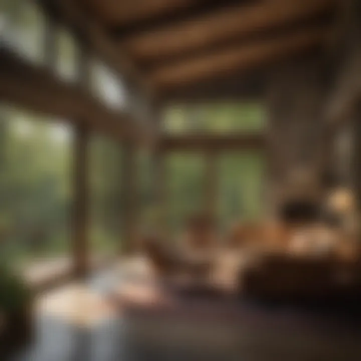 Interior of Compton Ridge Lodge highlighting sustainable design