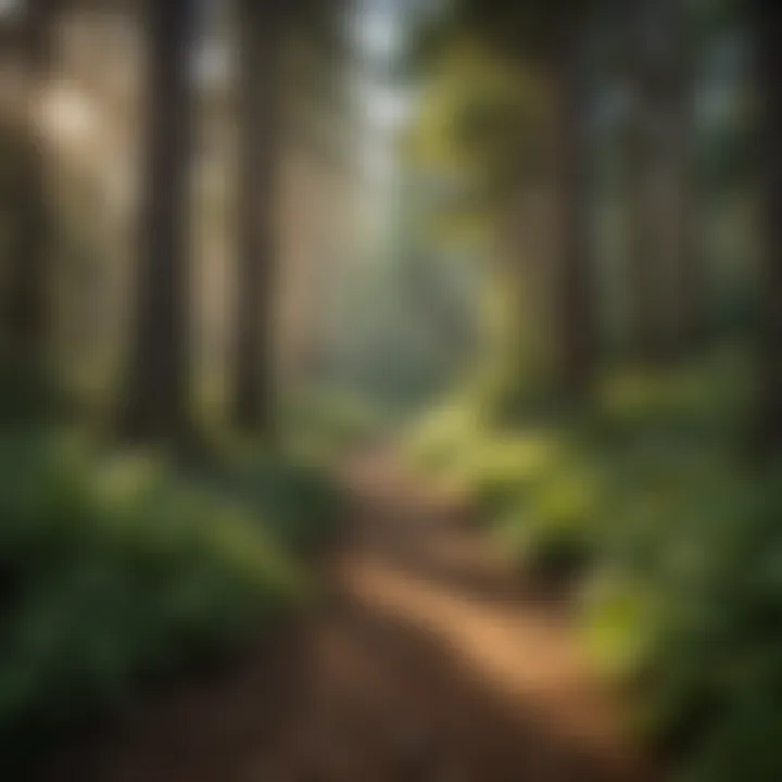 Scenic trails near Compton Ridge Lodge showcasing local flora