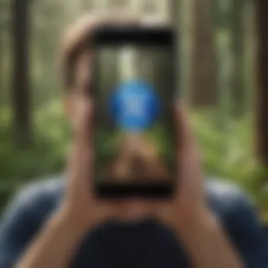 Connection to Mental Wellness Illustration depicting a phone and a mental health symbol