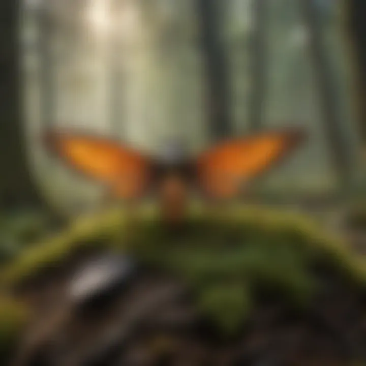 Diagram showing ecological roles of insects in forests