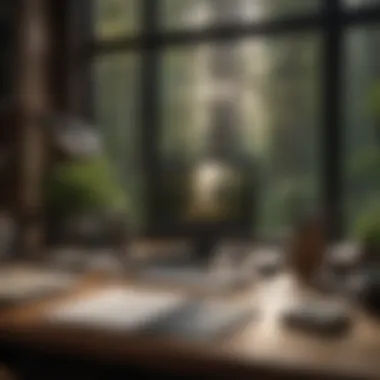 Workspace Essentials for Editing Success A cozy workspace filled with editing tools and books highlighting the art of editing