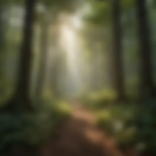 A serene wooded area highlighting the importance of tick awareness.