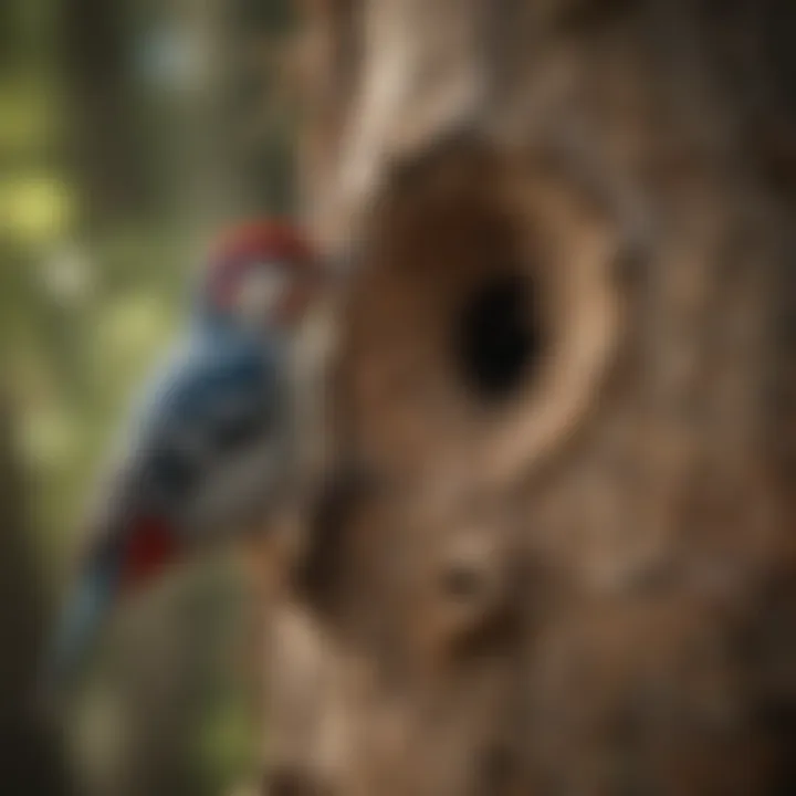 Tools and materials used for repairing woodpecker holes in trees