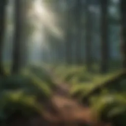 A lush forest representing biodiversity and sustainable practices
