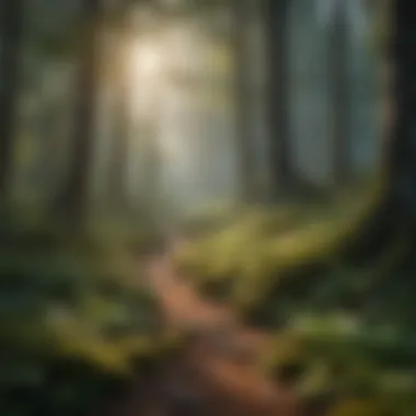 Diverse Forest Ecosystem A vibrant forest showcasing diverse plant species