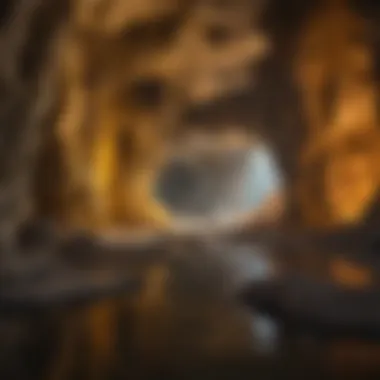 Majestic Formations of Yellowstone Caves Stalactites and stalagmites in a Yellowstone cave