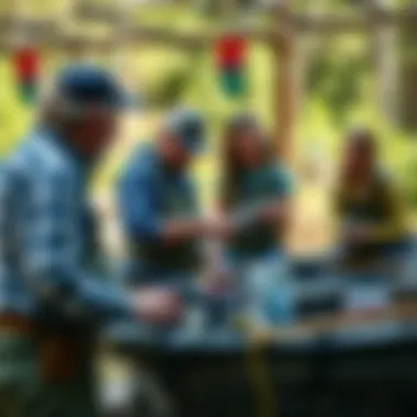 Learning Sustainable Practices at the Camp Camp visitors engaging in an educational workshop on sustainable fishing