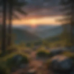 Majestic view of the Appalachian Mountains during sunrise