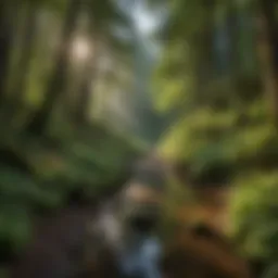 Lush landscape of Clackamas nature park showcasing vibrant greenery