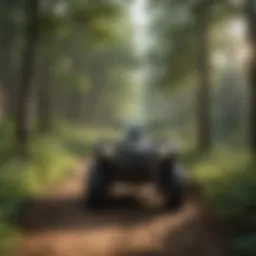 Scenic view of an ATV trail surrounded by lush greenery.