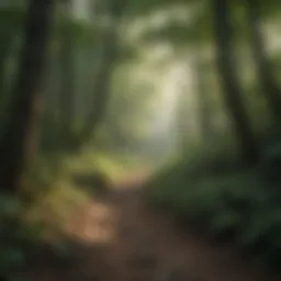 Lush hiking trail winding through Kentucky's forest