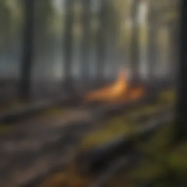 The Impact of Controlled Burns in Forest Ecosystems A vibrant forest landscape showing the aftermath of a controlled burn