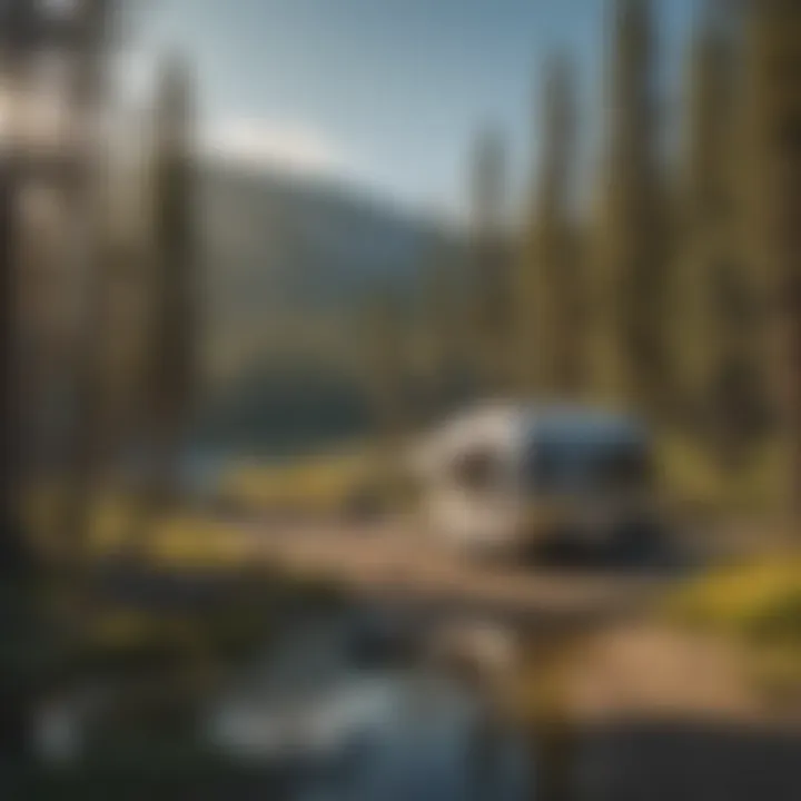 Scenic view of a tranquil campground near Yellowstone