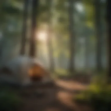 Forest Retreat: A Serene Campsite Experience Scenic view of a forested campsite in Tennessee
