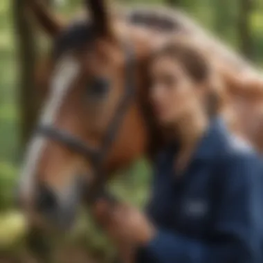Ensuring Equine Health Through Professional Care Veterinary examination of a horse, ensuring its health and fitness