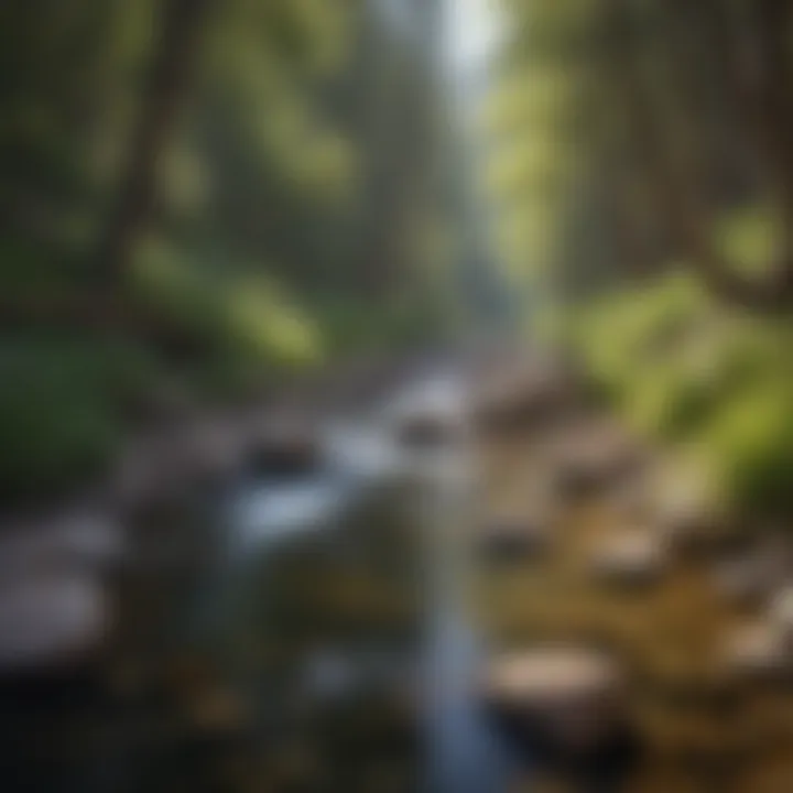 Hiker enjoying a peaceful moment beside a flowing stream in Clear Creek Canyon