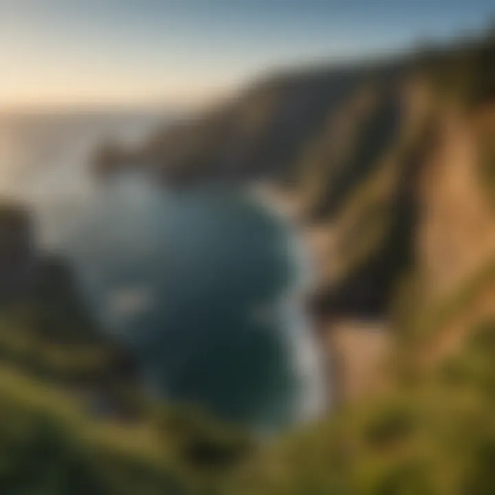 Panoramic view of coastal cliffs