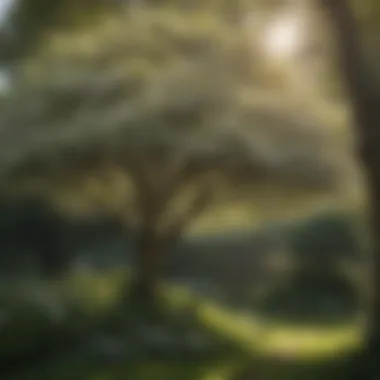 Dogwood Trees Enhancing Garden Landscapes Scenic landscape featuring dogwood trees in a garden setting