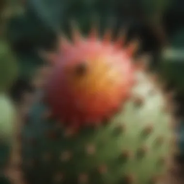 Close-up of Eastern Prickly Pear fruit