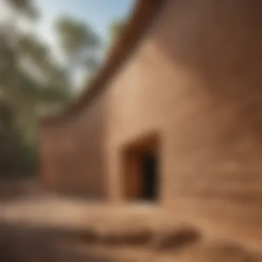 Rammed Earth Construction A modern structure built with rammed earth as a sustainable construction method