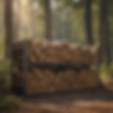 An organized outdoor firewood rack demonstrating efficient storage