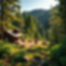 Scenic view of French Creek Horse Camp with lush greenery