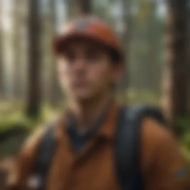 Navigating Nature: A Freshman's Journey in Forestry Freshman exploring a forest environment