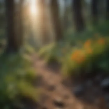 Close-up of the diverse flora along the Heart Mountain trail