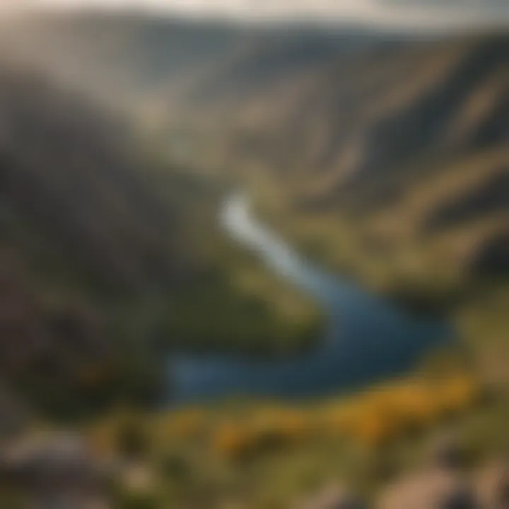 A panoramic view of Pocatello's landscape from a hiking vantage point