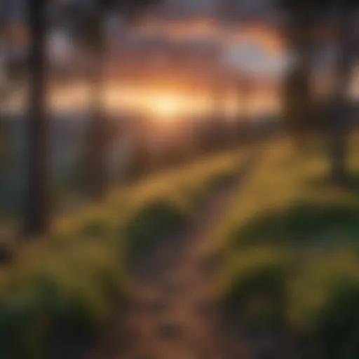 A breathtaking view of Pocatello's mountain trails during sunset