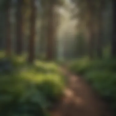 Lush Forest Trail Lush forest trail in Idaho City surrounded by tall trees