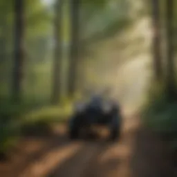 Scenic view of an ATV trail in Indiana's lush forest