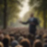 John Lewis speaking at a rally