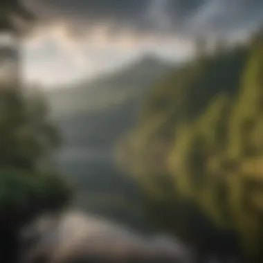 Breathtaking Landscape of Lake Rabun Scenic view of Lake Rabun surrounded by lush forests
