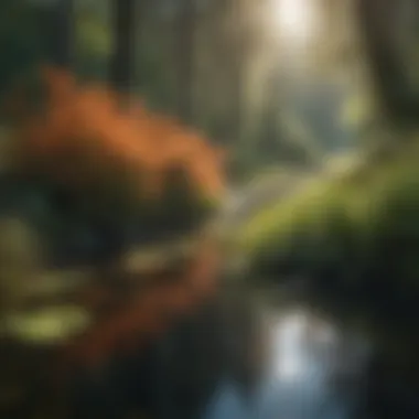 A close-up of aquatic plants thriving in clear water, highlighting the importance of biodiversity.