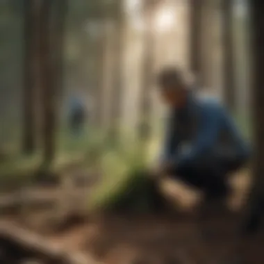 Community members participating in a reforestation project