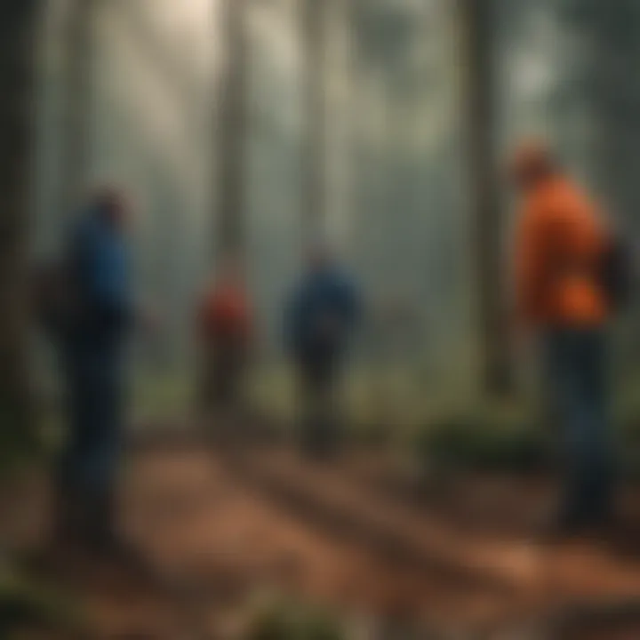 A group engaging in a forestry training workshop