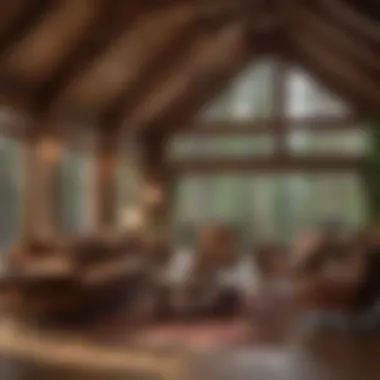 Warmth and Comfort in Lodge Design Cozy lodge interior showcasing rustic charm and natural materials